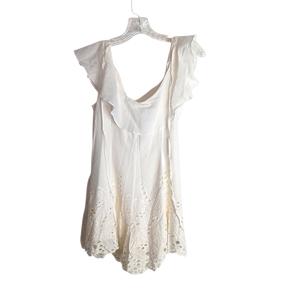 Promesa -Elegant White Ruffle Romper - size M - Picture 4 of 5